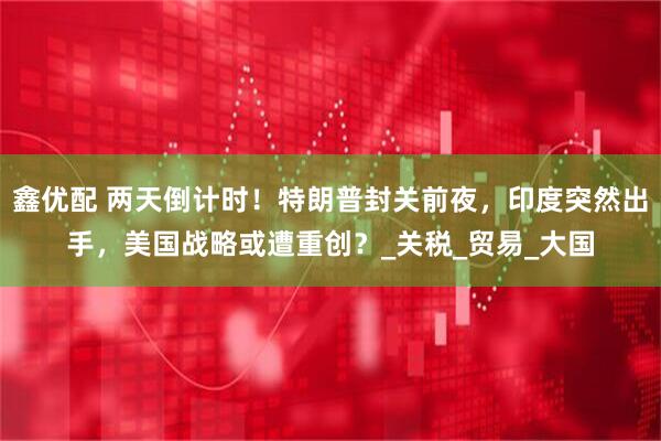 鑫优配 两天倒计时！特朗普封关前夜，印度突然出手，美国战略或遭重创？_关税_贸易_大国